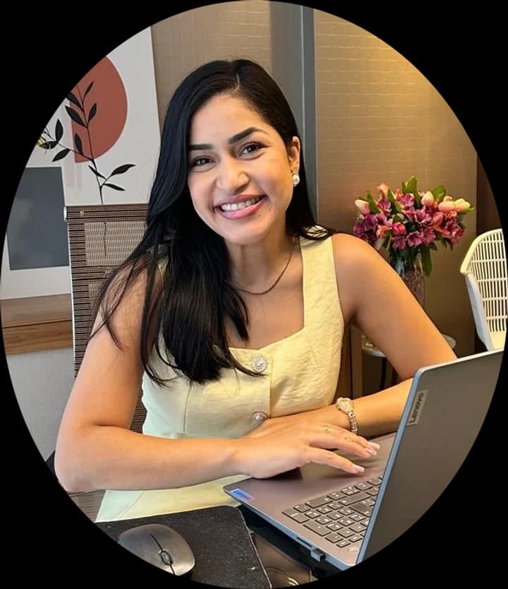 Retrato da nutricionista Keiliane Kedma sorrindo